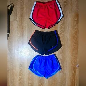 NIKE Set of 3 Shorts for Women, Nike Red, Black, and Blue Running Shorts